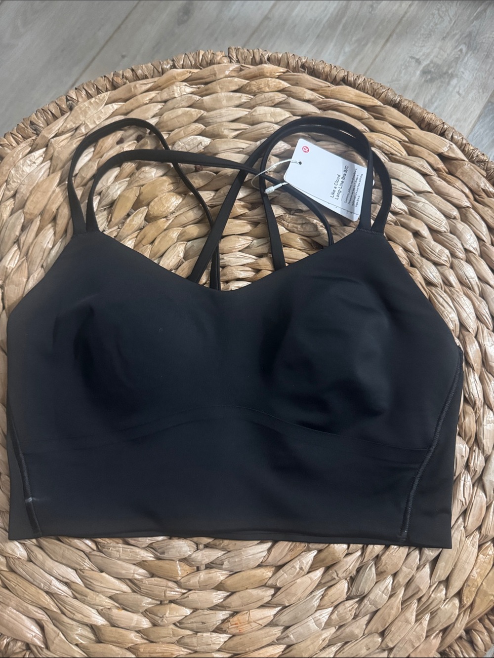 lululemon athletica Black Strappy Longline Sports Bra